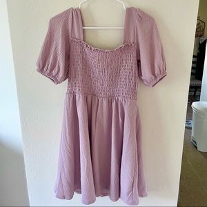 Smocked Puff Sleeve Mini Dress